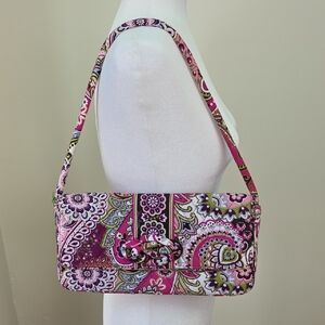 Vera Bradley Pink and Green Paisley Shoulder Bag.  NWT